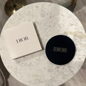 Dior Black Round Pocket Mirror & Case